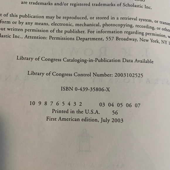 First edition, Harry Potter, and The Order of the Phoenix with errors. 2003 - Picture 2 of 12